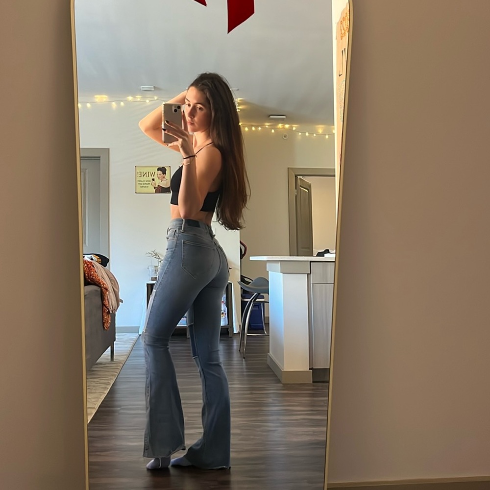 Hollister Patchwork Bootcut Flare Jeans